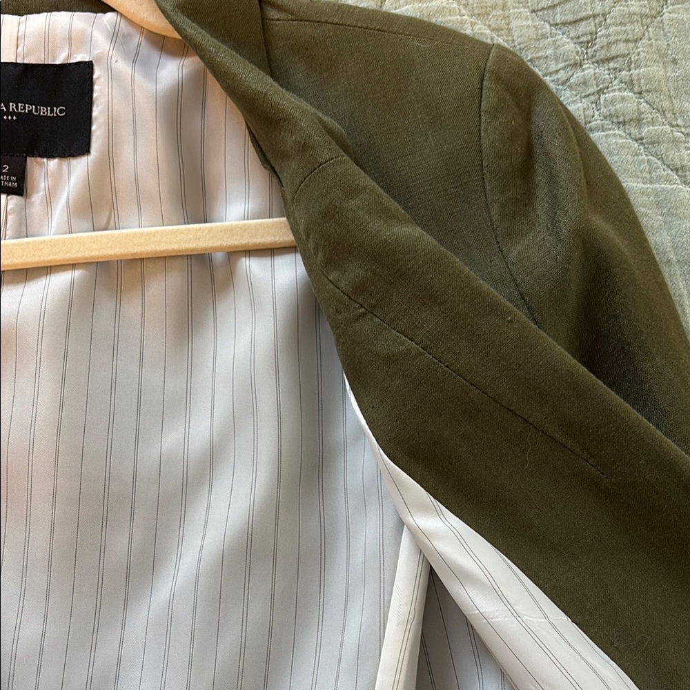 Banana Republic Green Linen Blazer - Picture 5 of 5